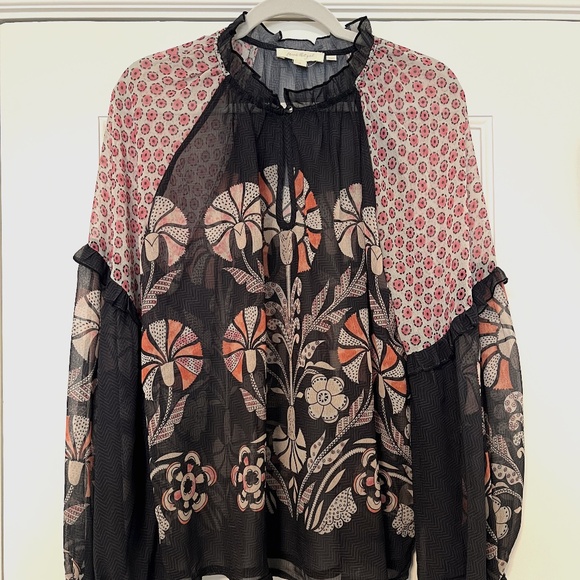 Anthropologie bold sheer blouse by Forever That Girl - Picture 2 of 11